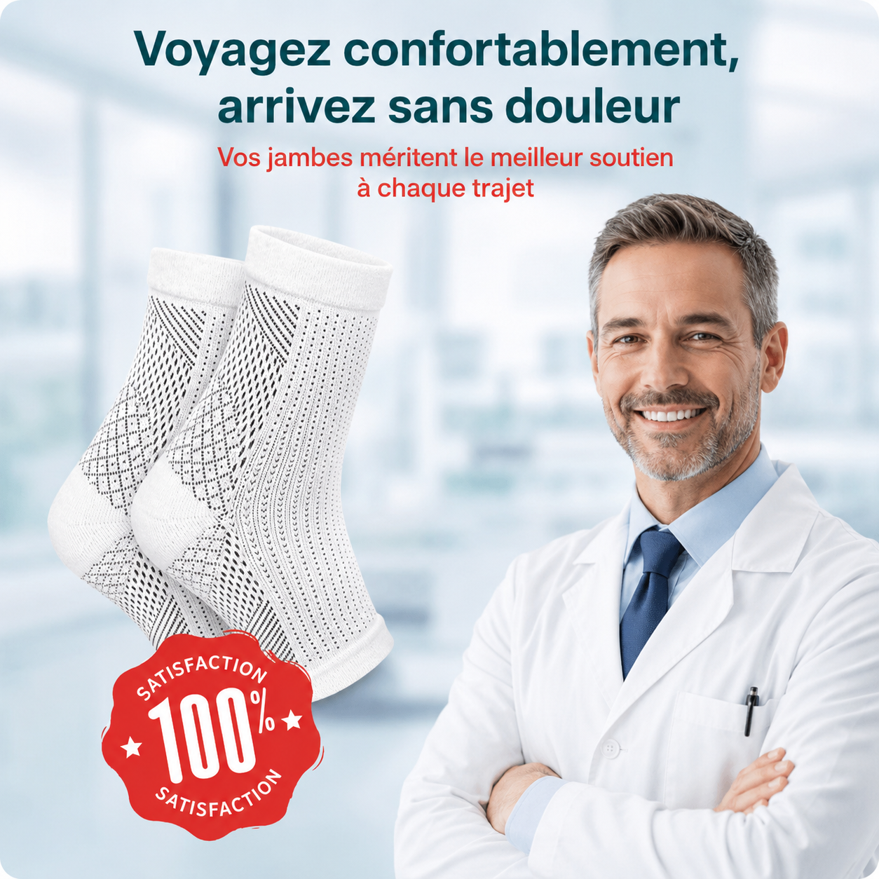 Chaussettes de compression pour Voyages et longs trajets